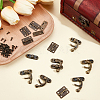 4Pcs Zinc Alloy Wooden Box Lock Catch Clasps DIY-CL0001-35-4
