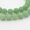 Natural Green Aventurine Round Bead Strands X-G-P070-37-8mm-1