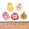 Opaque Resin Imitation Fruit Pendants RE-CBADD3D-01-3