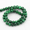 Synthetic Malachite Beads Strands G-D065-6mm-2