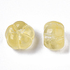 Transparent Spray Painted Glass Beads GLAA-N035-07A-D02-2