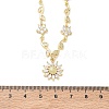 Brass Pave Cubic Zirconia Flower Pendant Necklaces NJEW-C121-04C-G-5