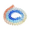 Transparent Painted Glass Beads Strands LS-DGLA-A034-T8mm-A13-5