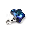10Pcs Glass Butterfly Pendant Decorations HJEW-JM03515-02-6