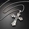 201 Stainless Steel Pendant Necklaces NJEW-H058-04P-1