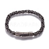 Retro 304 Stainless Steel Chain Bracelets BJEW-L645-18AS-2