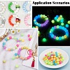 24Pcs 12 Colors Round Luminous Silicone Beads JX328A-01-7