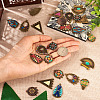 24Pcs 12 Styles Alloy Enamel Chandelier Component Links FIND-TA0002-34-14