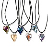 Waxed Cord Necklaces NJEW-P310-04P-1