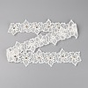 Organza Ribbon with Light Golden Brown Beads FW-TAC0003-04-2