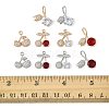 10Pcs 10 Styles Brass Micro Pave Cubic Zirconia Pendants KK-FS0001-80-5