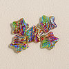 15Pcs Printed Resin Beads RESI-CJC0006-036O-1