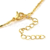 Rack Plating Brass Column & Round Ball Chain Necklaces NJEW-K256-05G-3