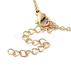 Ion Plating(IP) 304 Stainless Steel Cable Chain Bowknot Pendant Necklaces NJEW-Z041-02G-01-3