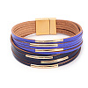 Two Tone Imitation Leather Multi-strand Bracelets for Women WGE2A7B-12-1