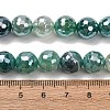 Electroplated Natural Agate Beads Strands G-B191-A07-10mm-09-5