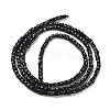Natural Black Tourmaline Beads Strands G-H042-B21-01-3