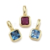 Brass Micro Pave Cubic Zirconia Charms KK-G555-21G-B-1