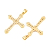 Easter Brass Micro Pave Clear Cubic Zirconia Pendants ZIRC-F148-14C-G-2