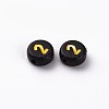 Opaque Black Acrylic Beads MACR-T038-15-2
