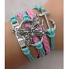 Suede & Imitation Leather Cord Knitted Multi-strand Bracelets WGD6FE3-11-1