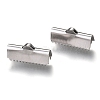 Unicraftale 304 Stainless Steel Ribbon Crimp Ends STAS-C018-22P-02-1