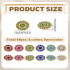 48Pcs 6 Colors Glass Rhinestone Buttons BUTT-LP0001-15-2