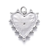 Brass Micro Pave Clear Cubic Zirconia Pendants ZIRC-M108-29-P-2