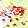 25Pcs 6 Styles Handmade Lampwork 3D Strawberry Beads LAMP-FS0001-19-9