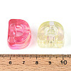 UV Plating Transparent Acrylic European Beads OACR-M027-02D-4