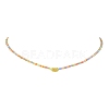 Natural Mixed Gemstone & Glass Seed Beaded Necklace NJEW-JN04426-6