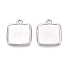 304 Stainless Steel Pendant Cabochon Settings STAS-N108-74P-1