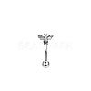 Bees 304 Stainless Steel Enamel Eyebrow Curved Barbell Rings WG008EB-04-1