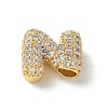 Brass Micro Pave Cubic Zirconia Beads KK-P290-61G-Z-2