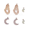 6Pcs 3 Style Druzy Resin Pendants RESI-FS0001-14-1