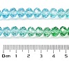 Transparent Painted Glass Beads Strands DGLA-A034-T6mm-A17-3
