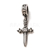 316 Surgical Stainless Steel & Rhinestone European Dangle Charms SA-CBA7555-17AS-02-1