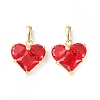 Brass Micro Pave Cubic Zirconia Charms X-KK-L208-03G-01-2