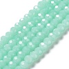 Baking Paint Imitation Jade Glass Bead Strands DGLA-A034-J8MM-A22-1