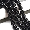 Natural Black Onyx Round Bead Strands G-R198-10mm-1