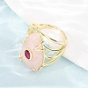 Natural Rose Quartz Cuff Rings GG-CBA5FCC-03G-01-3