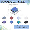 240Pcs 8 Colors 2-Hole Opaque Glass Seed Beads SEED-ME0001-06-2
