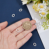 4Pcs 925 Sterling Silver Spring Gate Rings STER-NB0001-32-3