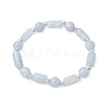 Natural Chalcedony Round Beaded Stretch Bracelets for Women BJEW-JB11137-04-1