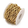 Ion Plating(IP) Handmade 304 Stainless Steel Oval Link Chains CHS-G038-01A-G-3