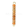 8Pcs 8 Styles Natural Mixed Gemstone & Electroplated Synthetic Non-magnetic Hematite Heishi Beaded Connector Charms PALLOY-JF03291-2