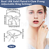 4Pcs Brass Adjustable Ring Findings KK-BBC0014-80S-2