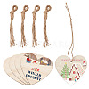 Heart Shape Unfinished Wood Cutouts Ornaments WOOD-TAC0003-66-2