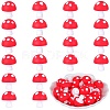 20Pcs Mushroom Silicone Focal Beads JX901D-1