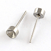 201 Stainless Steel Stud Earring Settings STAS-S041-02-1